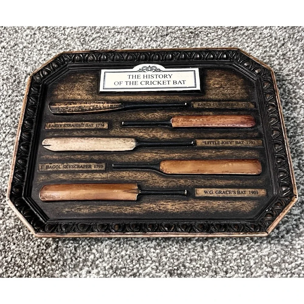 The History of The Cricket Bat Wall Hanging Plaque Wall Art